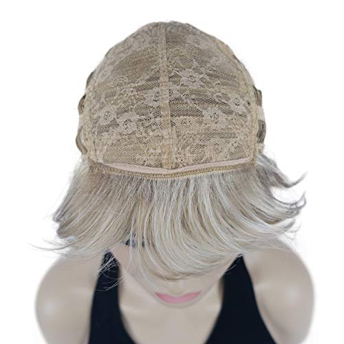 Lydell Short Layered Shaggy Wavy Full Synthetic Wigs (H16/613 Blonde Highlights) - color: #H16/613 Blonde Highlights