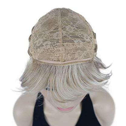 Lydell Short Layered Shaggy Wavy Full Synthetic Wigs (H16/613 Blonde Highlights) - color: #H16/613 Blonde Highlights