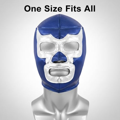 Artisans Bazaar Mexican Custume Wear Masks Luchador Mexicano Wrestling Masks Foamy Material for Men & Women Lucha Libre Adult - style: Blue Demon