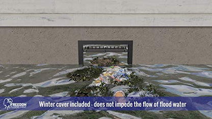 Bi-Directional Flood Vent to Reduce Foundation Damage and Flood Risk, FEMA Compliant, ICC-ES Certified for 250 sq. ft. - Black, Wall Mounted (16" Wide x 8" high x 2" deep) - color: Black