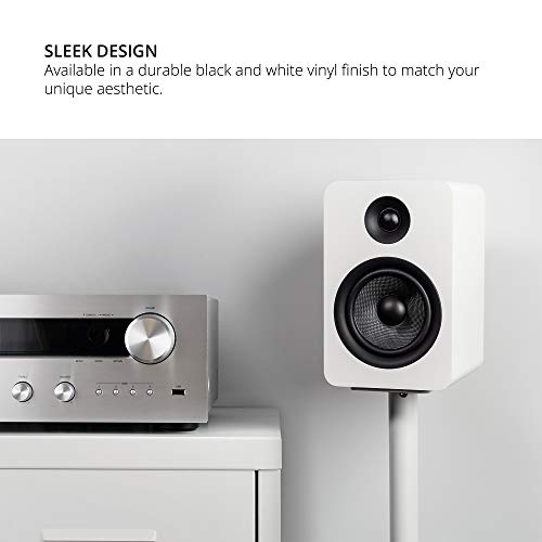 Kanto YU Passive 5.25" Passive Bookshelf Speakers with 1" Silk Dome Tweeter | External Amplifier Required | Pair | Matte White - color: White, size: 5.25" Woofer - 5 Ohm - 100 Watts Per Speaker