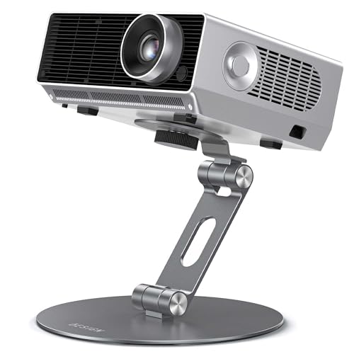 BESIGN PS01 Projector Foldable Mount Stand, Angle Adjustable Projector Stand with 1/4 inch Mounting Screw