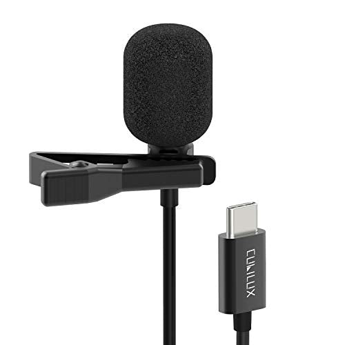 Cubilux USB C Microphone, Type C Lavalier MIC, External Lapel Clip MIC for iPhone 16/15 Pro Max, iPad Pro 13/12.9/11, iPad Air 13/5th/4th, Samsung S25/S24/S23/S22 Z Fold/Flip 6/5/4 Tab S10/S9/S8, 5 FT - size: 5 Feet