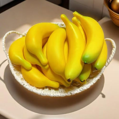 15pcs Fake Individual Banana, Artificial Yellow Bananas Lifelike Simulation Fake Fruit Home House Kitchen Decoration - color: 15pcs Fake Banana