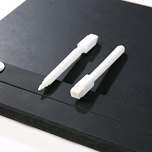 Movie Film Clap Board, Hollywood Clapper Board Wooden Film Movie Clapboard Accessory with Black & White, 12"x11" Give Away White Erasable Pen (Pack of 2) - size: 11"W x 12"H (Pack of 2)
