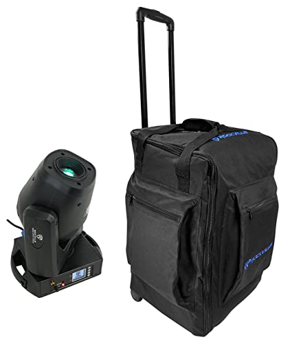 Rockville Rock SPOT 260W Moving Head Spot Light with RLB50 Rolling Bag