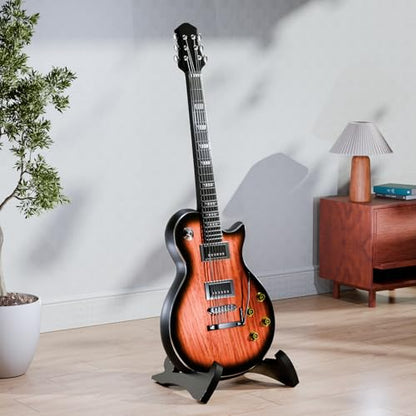 DIDA Portable Travel Guitar Stand, Lightweight Stable A- Frame Plastic Guitar Stand Holder for Acoustic, Electric Guitars, Ukulele, Foldable Guitar Stand Floor, Single Guitar Holder (Black) - color: Black