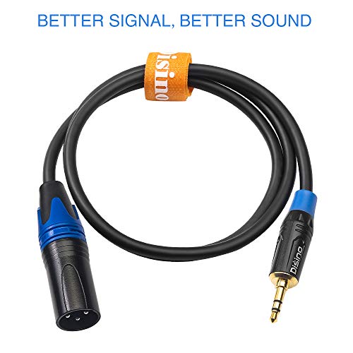 3.5mm to XLR Cable, Unbalanced 1/8 inch Mini Jack TRS Stereo Male to XLR Male Microphone Audio Cable - 10 FT - size: 10 FT