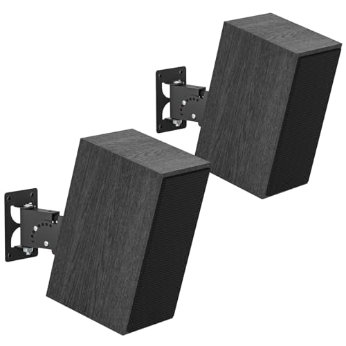 Adjustable Speaker Wall Mount for R-50M RP-502S Klipsch Speakers Mount, Metal Wall Speaker Shelf for Klipsch Bookshelf Speakers Wall Mount with Hardware Kit Holds up 40 lbs, 2 Pack - style: 2 Pack