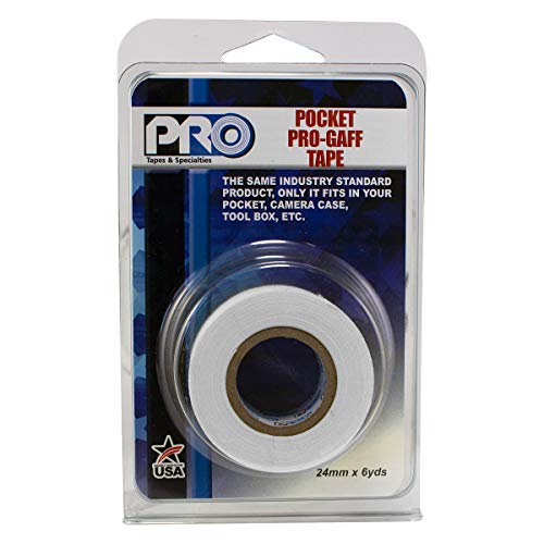 Pro Tapes 306GB16MWHT1 PRO Pocket Gaff Tape, 1" x 6 yd, White - color: White, size: 1 inch