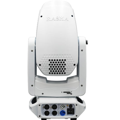 Rasha Professional Cybrid G2 Hybrid Moving Head Light White, 23,000lm LED Spot Beam Wash, 2°-35° Zoom, 9+ Colors CTO, 8 Rotating 7 Static Gobos, 3-Facet Prism, 17,000 Lux@5m, 22 DMX Channels - color: White
