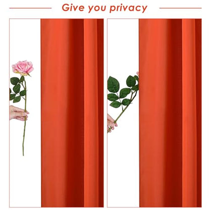 Rust Backdrop Curtains 10ftx8ft Thanksgiving Polyester Photo Drapes - color: Rust, size: 2 Panels 5ft X 8ft