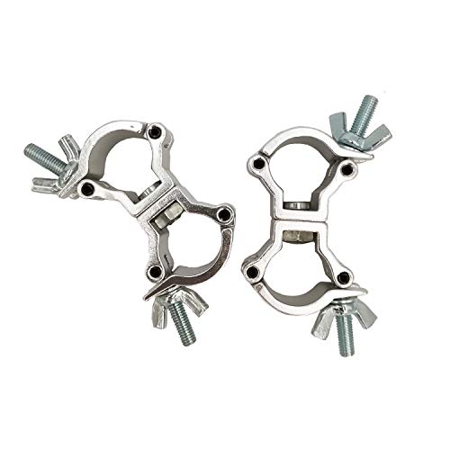 Mini Dual Swivel Coupler Truss Clamp for 0.7-0.8 Inch 18-20mm Tubing 2pcs