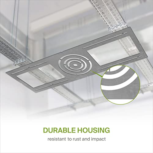 ASD 48 Pack New Construction Mounting Plate Round Hole - 3/4/6 Inch Flat Galvanized Steel Wafer Light Rough in Plate, Universal Light Fixture Mounting Bracket for LED Recessed Lighting - size: 48 Pack