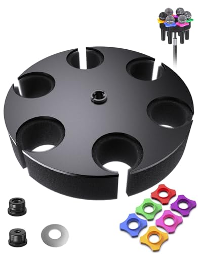 Multi Mic Holder for Stand, Holds 6 Handheld Mics, Aluminum/Foam Protection - size: 6 Mics Holder with Foam