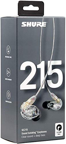 Shure PSM300 P3TRA215TWP Pro Wireless In-Ear Personal Monitor System with SE215-CL Earphones, Twinpack - J13 Band - size: Twinpack, style: J13 Band (566-590 MHz)
