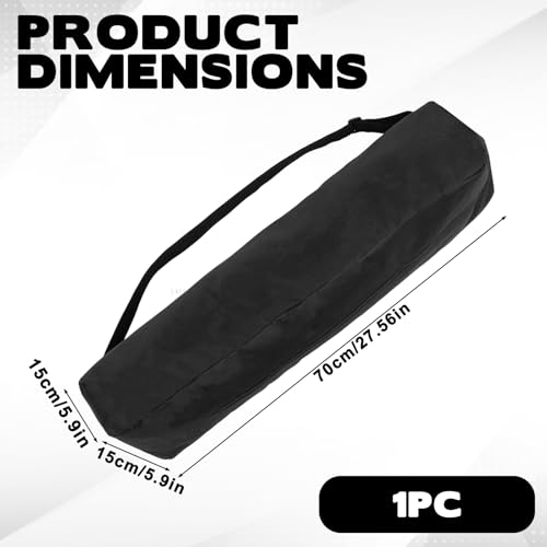 Tripod Carry Bag, 27.5 Inch Mic Stand Bag Black Portable Camera Tripod Storage Bags Simple Stylish Music Stands Bags with Zipper Shoulder Strap for Men Women Carrying Light Monopod Stand