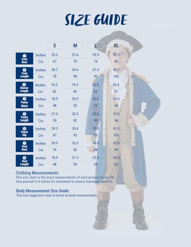 Spooktacular Creations George Washington Costume for Kids, Colonial Boys Costume with Wig and Hat for Halloween DressUp Party - size: Medium (8-10yr)