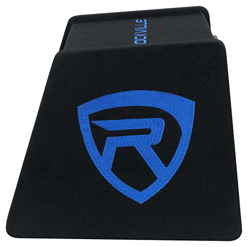 Rockville RV10P 10" Car Audio Subwoofer in Vented Enclosure Box, 4 Ohm | 500W Peak / 250W RMS, Polypropylene Cone, Aluminum Voice Coil, Bass Reflex Aero-Port, 15 Degree Angle, 98dB SPL - style: Single 10"