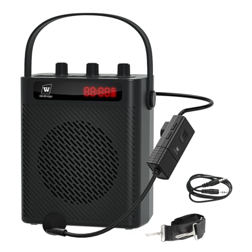 Voice Amplifier with Wireless Microphone & Speaker - Portable Bluetooth PA System, 30W Ultra-Light Rechargeable Hands-Free Megaphone for Teachers, Tour Guides & Outdoor Events - S93 | 2-in-1 Headset & Handheld Mic, Ultra-Light with Shoulder Strap, USB/TF/