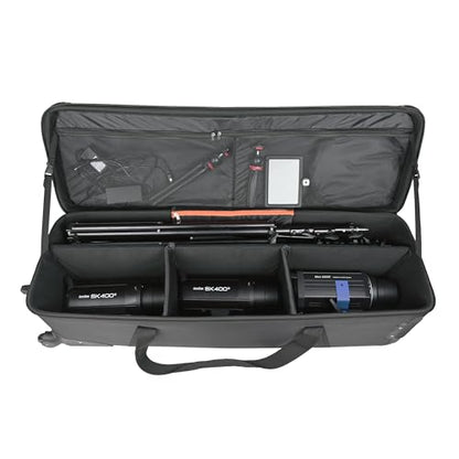 MagicLine Studio Trolley Case 47.2x15x13 in, Rolling Camera Bag with Wheels - size: 47.2" without side pocket