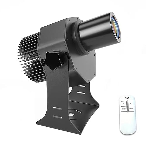 35W LED Logo GOBO Projector Ip67 Waterproof DJ Effect Light Including Free Custom Glass GOBO to Project Image for Hotel Company Store Wedding Advertising Indoor and Outdoor Use (35W)