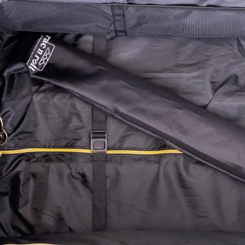 Rac n Roll Mini Rolling Dance Bag with Garment Rack (Clothes Rack), Carry On Backstage Competition Travel Duffel, Spinner Wheels, Portable Costume Bag for Dancers, Cheer, Pageant, Skating — Black