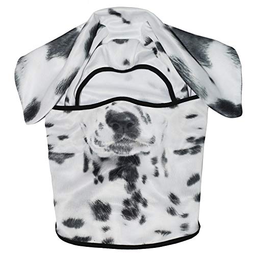 WTACTFUL 3D Animal Ears Balaclava, Breathable Face Mask for Halloween | Stand-Up Ears, Windproof Dustproof, Quick-Dry, No Fade Print, Soft, for Music Festivals Raves Ski Snowboard Moto Party - color: Dalmatian Mss-02