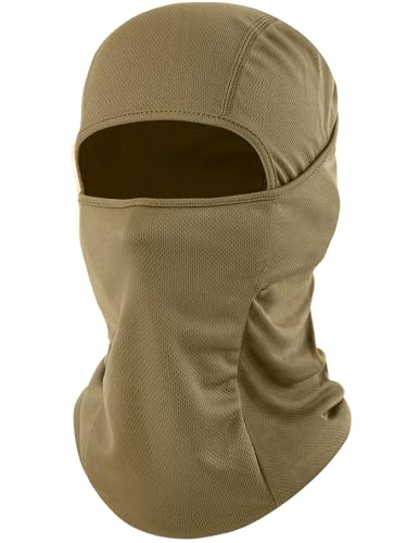ROXUN Ski Mask Balaclava, Motorcycle Summer Cooling Breathable UV Protector | Windproof & Warm, Adjustable & Secure, Breathable & Dry-Fit, All-Season Comfort - color: 102-one Sand