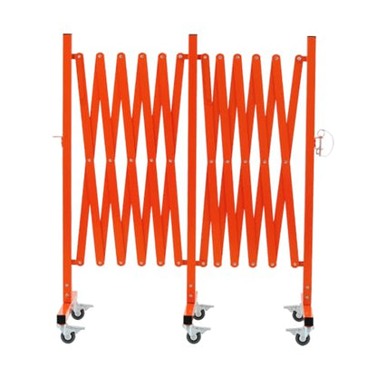 GYMTIME Expandable Metal Barricade, Portable Safety Barrier with Casters, Flexible Mobile Security Gate, Adjustable Traffic Fence for Shopping Mall, School, Warehouse, Orange, 16 Feet - size: 41 in-16 Feet(H-L), style: 16 Feet New Orange