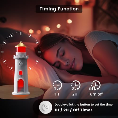 easuntec Moon Projection Night Light Color Changing, Rechargeable Dimmable Timer, RGB Night Light for Bedroom, Nursery, Kids, Adults, Moon Lighthouse Gifts for Girls Boys (RGB)