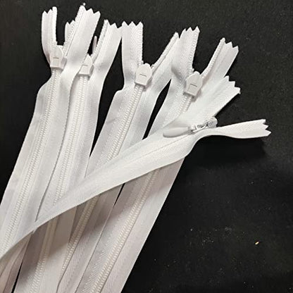 Leekayer 30PCS Invisible Nylon Coil Zipper,Clothing Zipper,DIY Sewing Tool | Invisible Nylon Coil Zipper DIY Sewing Tools for Craft Special(12inch,White) Leekayer - color: White, size: 12inch-30PCS