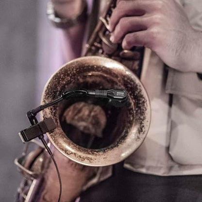Shure Wired BETA 98H/C Microphone - Miniature Instrument Mic with Wired XLR Connector, Cardioid Condenser, Clip-on with Gooseneck for Sax/Brass or Rim of Percussion (BETA98H/C) - style: Wired - XLR