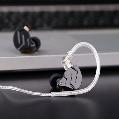 Linsoul KZ ZSN PRO X 1BA+1DD Hybrid Driver IEM HiFi Wired Earbuds | Metal HiFi in-Ear Monitor with Detachable Recessed 2Pin Cable, Zinc Alloy Panel, with Mic, Grey - color: Grey, style: With Mic