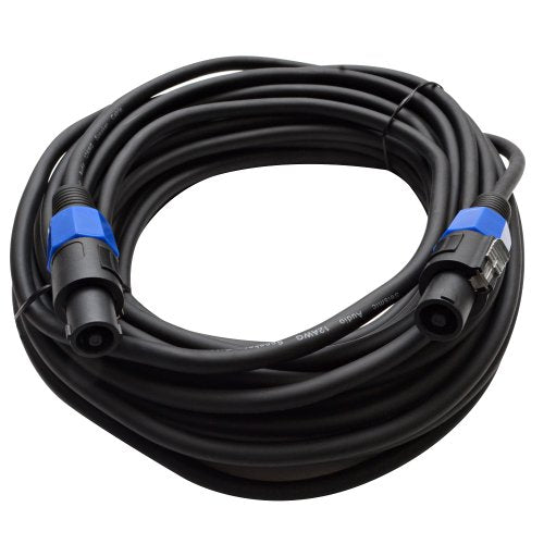 Seismic Audio - SA-155T-PKG23 - Pair of Dual 15 Inch PA/DJ Loudspeakers and 50' Speaker Cables - Dual 15 Inch Club,Party Loud Speakers