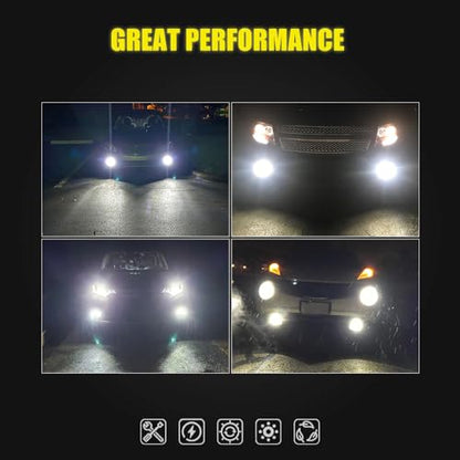 AUXLIGHT 880 890 899 892 893 884 885 LED Fog Light Bulbs 6000K Xenon White, Super Bright High Power COB Chips LED Fog Daytime Running Lights DRL Bulbs Replacement for Cars, Trucks (Pack of 2) - size: 880 / 899