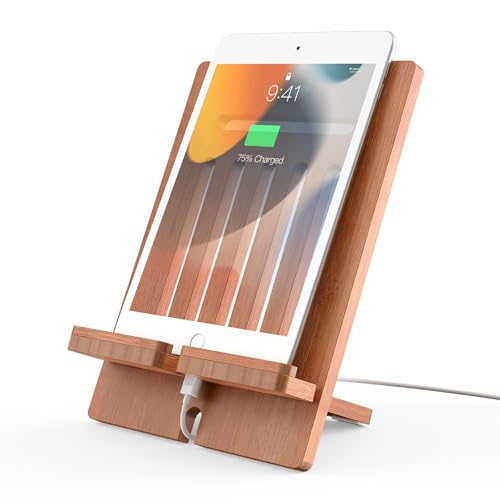 Pezin & Hulin Bamboo Tablet Stand Adjustable -Brown - color: Large (Brown)