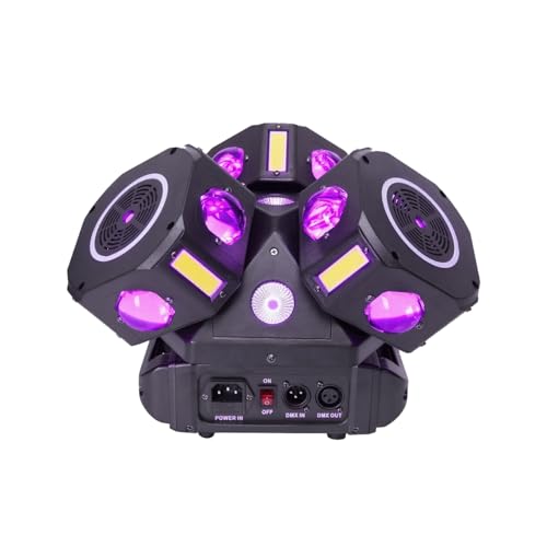 Moving Head DJ Lights for Parties, 16X10W RGBW 4-in-1 Party Light with Strobe Stage Effect Beam Lights Controlled by 18CH DMX-512/Sound Activated for Christmas KTV Wedding - color: 3 Arms