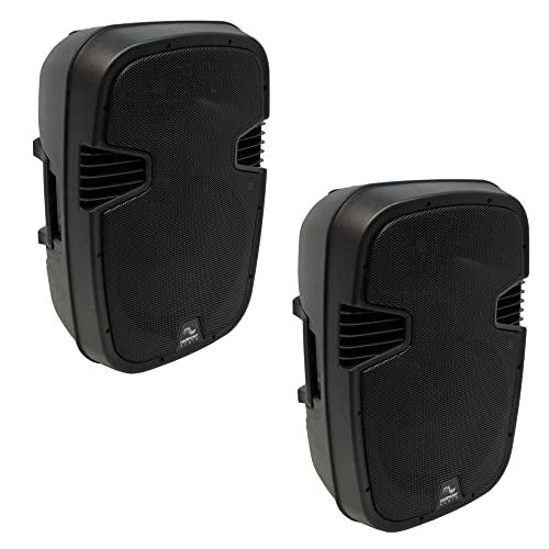 Harmony Audio 15" Inch Bluetooth PA Speaker Pair 1200W Powered Active - style: Two Pack