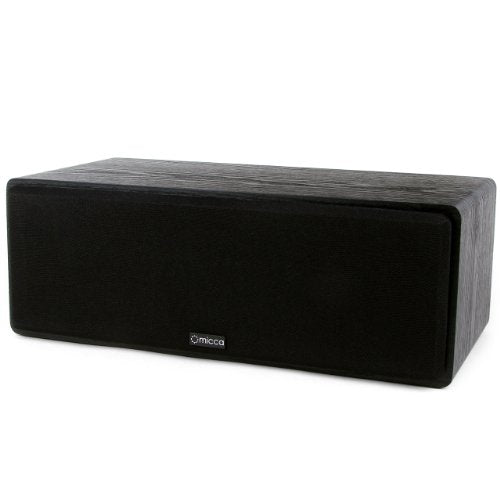 Micca MB42-C 2-Way Passive Center Channel Speaker Home Theater, Each, Black | Amplifier or Receiver Required, Dual 4-Inch Carbon-Fiber Woofers, 0.75-Inch Silk-Dome Tweeter, Surround Sound, Clear Vocals - style: MB42-C Standard Center Channel Speaker