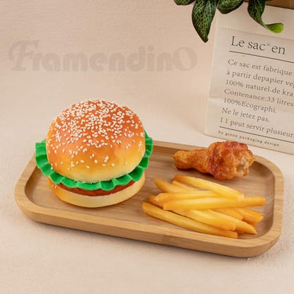 Framendino, 13 Pack Artificial Hamburger Fake French Fries Faux Burger Realistic Food Model Lifelike Props for Display Photography