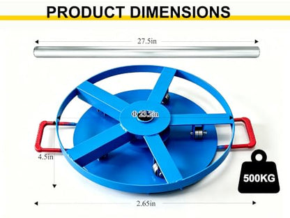 Cable Drum Roller, Heavy Duty Cable Caddy, Wire Unwinder Dispenser, Cable Turntable for Drum, Φ22.8in