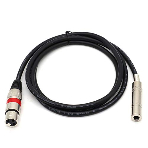 6.35 mm 1/4" Female to XLR Female Adapter Cable,Quarter inch TS/TRS to XLR 3 Pin Interconnect Cable (10Feet) - color: 6.35F-XLRF-3M