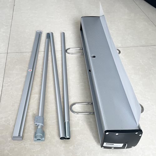 Retractable Banner Stand 24" W x 72" H ， Heavy Duty Roll Up Banner Display with Padded Carrying Bag for Trade Show, Exhibition, Business Advertising (Stand Only) - size: 72" Height