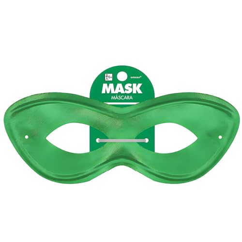 Green Super Hero Fabric Eye Mask - 2.87" x 8.25" - Durable, Comfortable & Perfect Fit - Ideal for Parties, Cosplay & More - color: Green