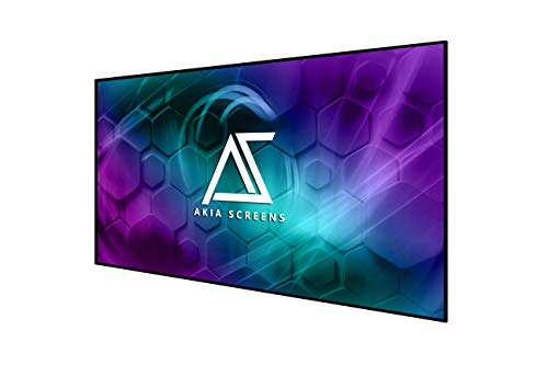 Akia Screens 100 Inch Edge Free Fixed Frame Projector Screen 16:9 – CineWhite UHD-B 1.3 Gain – 8K 4K Ultra HD 3D Ready – Indoor Home Theater Wall Mount Screen AK-NB100H1 - color: CineWhite UHD-B, size: 100"/16:9