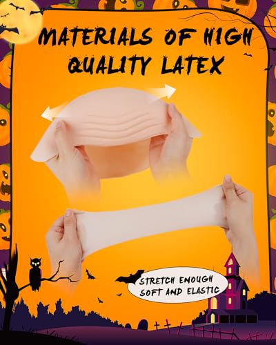 Hoedia 2-Pack Latex Bald Caps for Adults with 2 PCS Wig Caps, 11x7 in | Bald Head Wig Cap for Adults Women Men, Costume Accessories for Halloween Makeup Party, Themed Cosplay - size: 11x17 Inch
