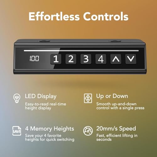 HUANUO 40x24 Inch Electric Standing Desk, Height Adjustable, Grey | 176 Lbs Capacity, Smooth Home Office Desk, 4 Memory Presets & Headphone Hooks, 28.3–46.5 Inch Height Range, Easy to assemble - color: Grey, size: 40" X 24"