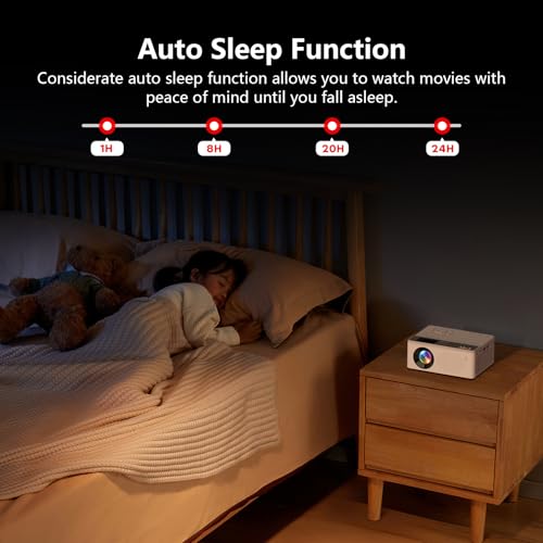 TMY 1080P Mini Projector, Built in Netflix app, 2-way Bluetooth, WiFi6 | Portable home theater, indoor/outdoor movies, Compatible with TV Stick/Roku/Phone/PC/PS/DVD/HDMI/USB - style: Built in Netflix app