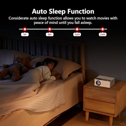 TMY 1080P Mini Projector, Built in Netflix app, 2-way Bluetooth, WiFi6 | Portable home theater, indoor/outdoor movies, Compatible with TV Stick/Roku/Phone/PC/PS/DVD/HDMI/USB - style: Built in Netflix app